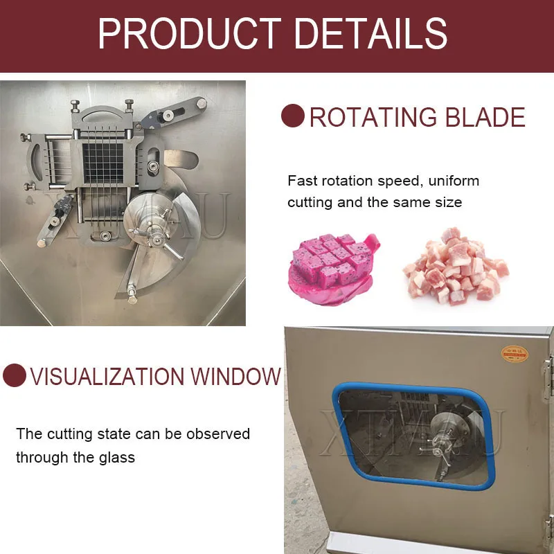 Electric Meat Slicer 500Kg/H Commercial Stainless Steel Automatic Vegetable Cutter Grinder Home Appliance - Image 6