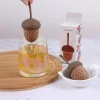 Acorn Mini Tea Filter Silicone Tea Bag Strainer Herbal Filter Acorn Shape Tea Infuser Gadgets Spice Diffuser Kitchen Accessories