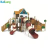 Popular Children's Playground Outdoor Wooden Hut Shape Wooden Slide Combination Children's Wooden Outdoor Sports Playground